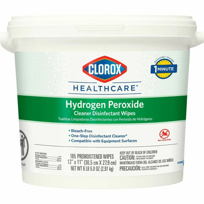 Clorox Healthcare Hydrogen Peroxide Disinfectant Wipes - 100/Pallet - Cleaning