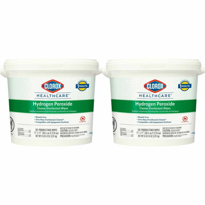 Clorox Healthcare Hydrogen Peroxide Disinfectant Wipes - Antibacterial Cleaning Solution