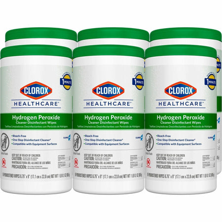 Clorox Healthcare Hydrogen Peroxide Disinfectant Wipes - Antibacterial - 450/Pallet - Cleaning
