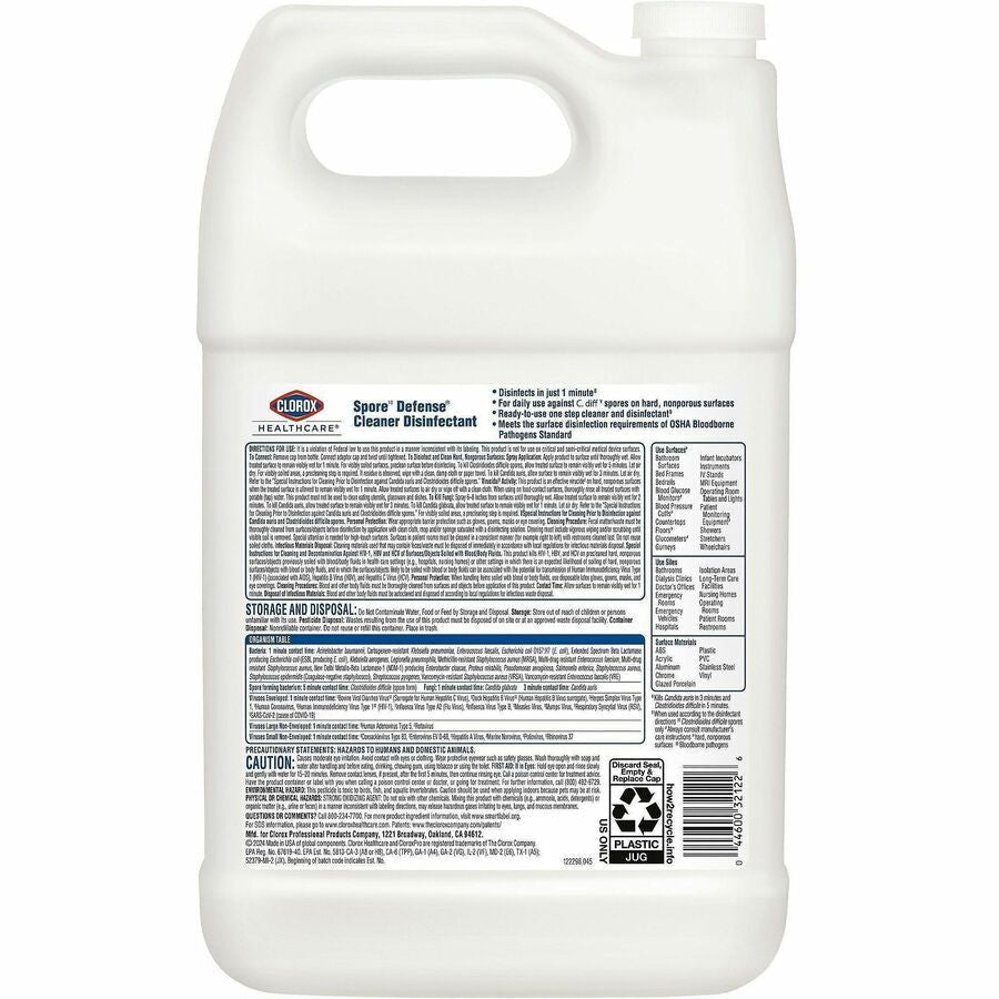 Clorox Healthcare Spore10 Defense Cleaner Disinfectant Refill - Rear