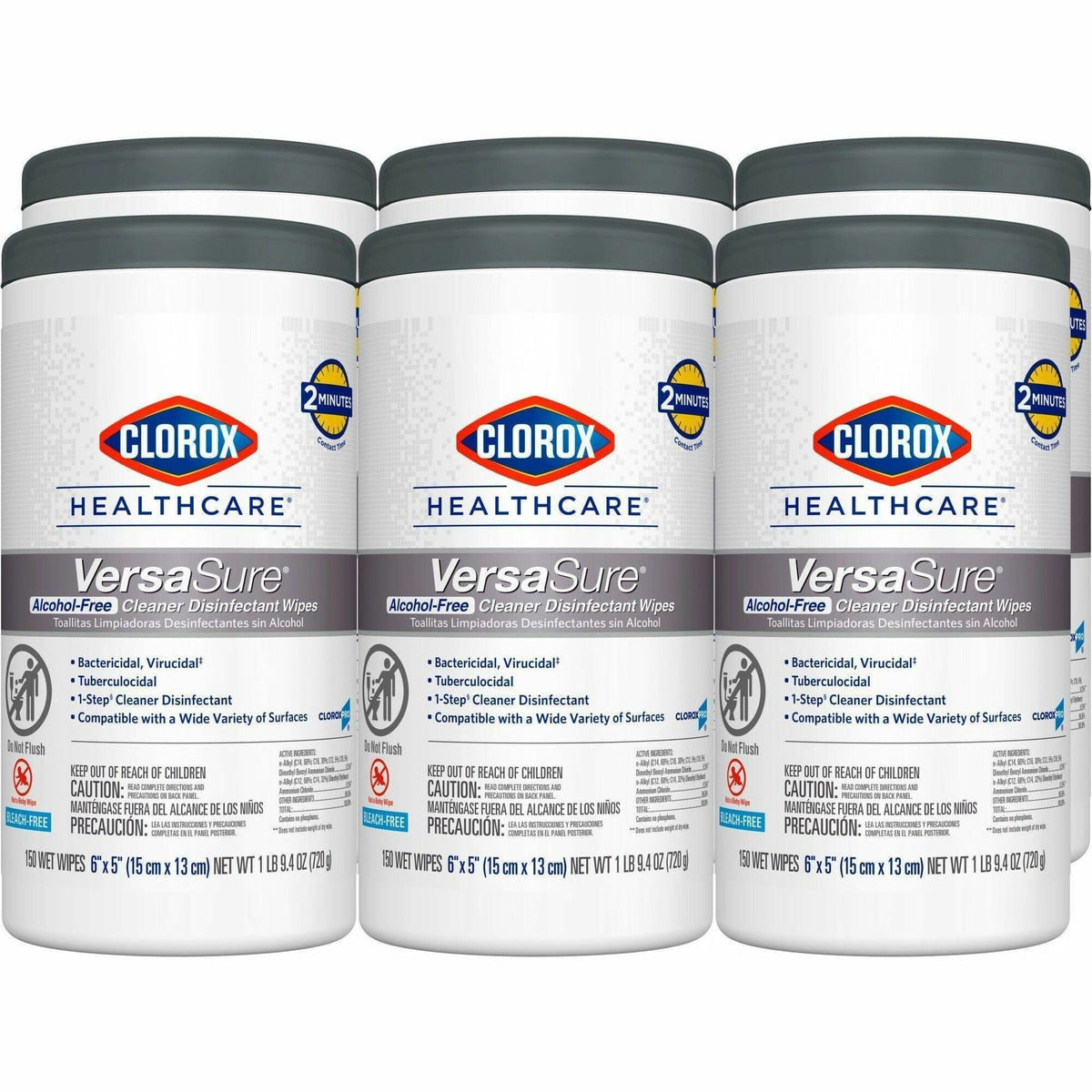 Clorox Healthcare VersaSure Disinfectant Wipes: Strong Durable Alcohol-Free - Cleaning Wipes