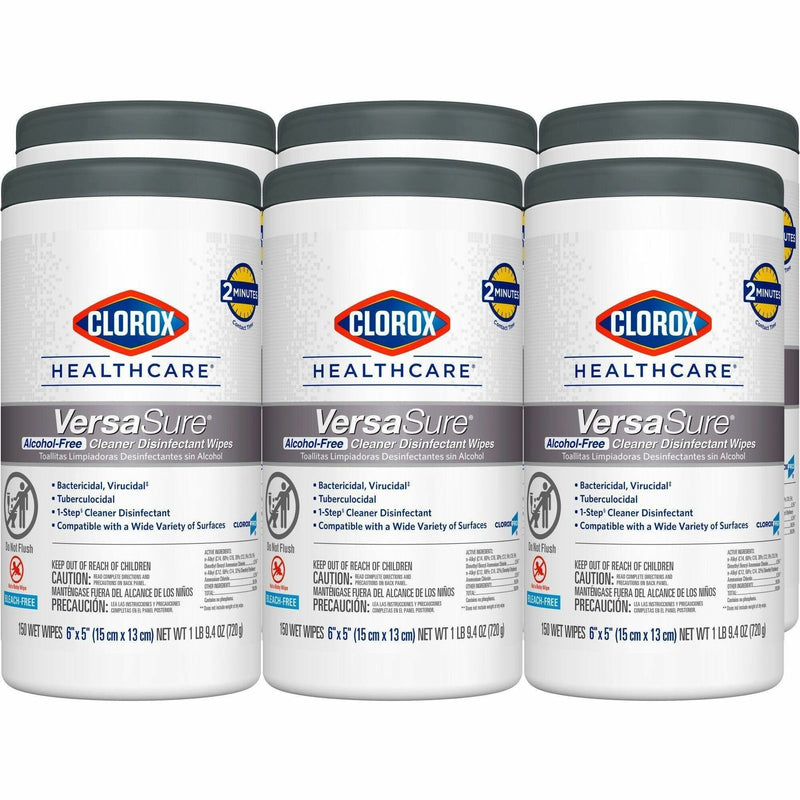 Clorox Healthcare VersaSure Disinfectant Wipes: Strong Durable Alcohol-Free - Cleaning Wipes