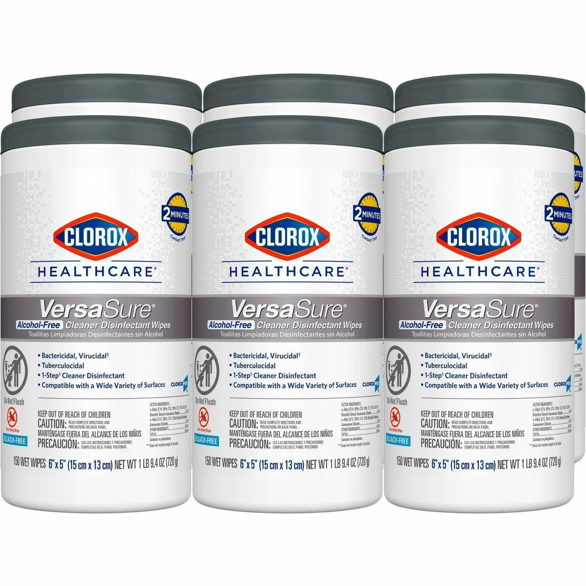 Clorox Healthcare VersaSure Disinfectant Wipes: Strong Durable Alcohol-Free - Cleaning Wipes