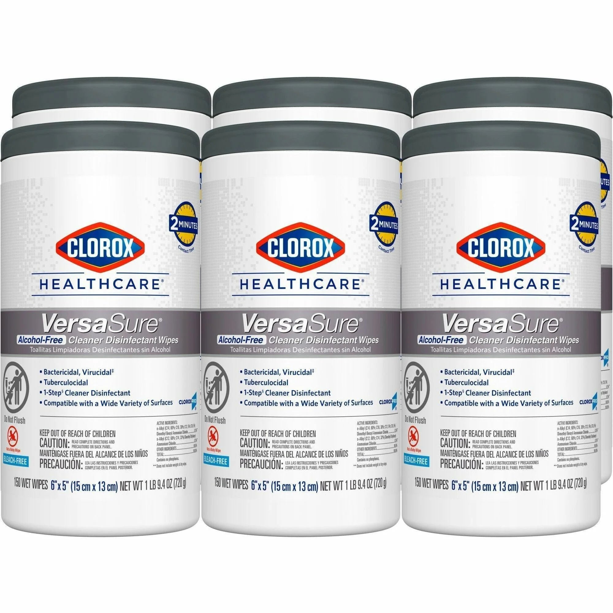 Clorox Healthcare VersaSure Disinfectant Wipes: Strong Durable Alcohol-Free - Cleaning Wipes