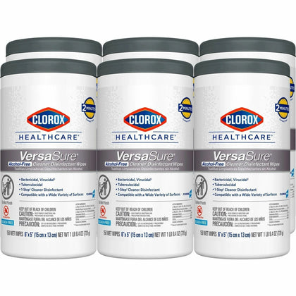 Clorox Healthcare VersaSure Disinfectant Wipes: Strong Durable Alcohol-Free - Cleaning Wipes