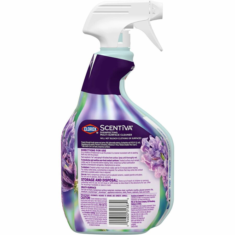 Clorox Scentiva Disinfecting Multi-Surface Bleach-Free Cleaner - Rear