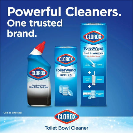 Clorox Toilet Bowl Cleaner: Lime & Rust Destroyer - Stain Remover - 24 fl oz - Restroom Cleaners
