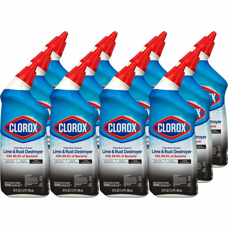 Clorox Toilet Bowl Cleaner: Lime & Rust Destroyer - Stain Remover - 24 fl oz - Restroom Cleaners