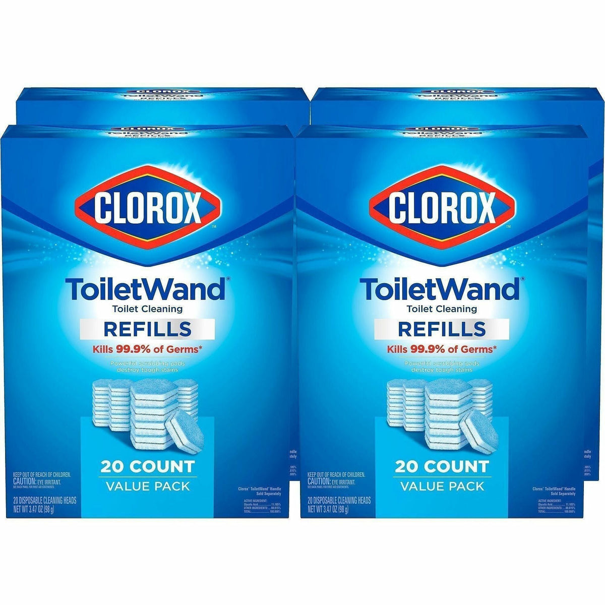 Clorox ToiletWand Disinfecting Scrubbing Pads Toilet Cleaning Refills - 2000