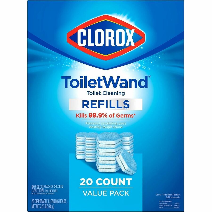 Clorox ToiletWand Disinfecting Scrubbing Pads Toilet Cleaning Refills - Front