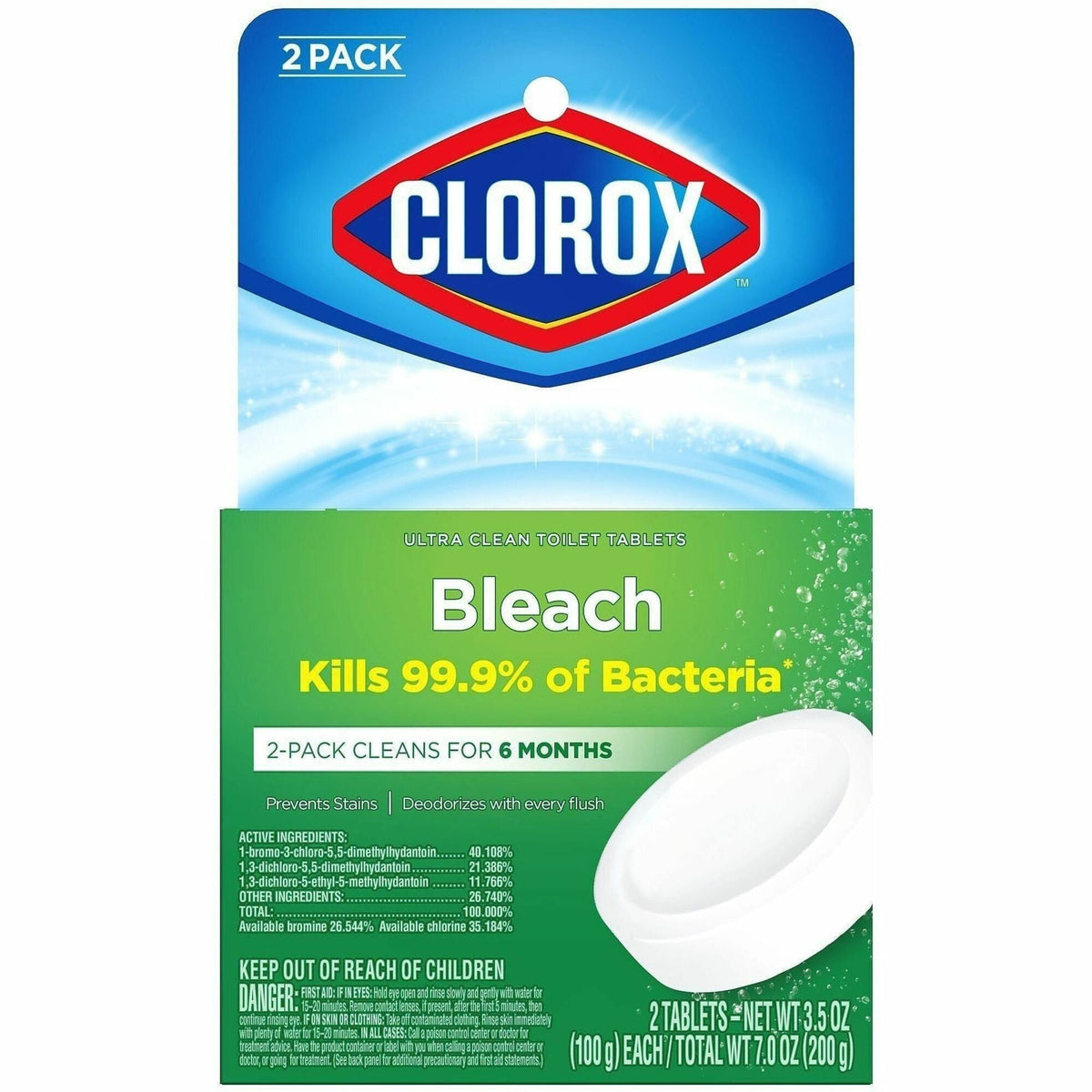 Clorox Ultra Clean Toilet Tablets Bleach - 2000