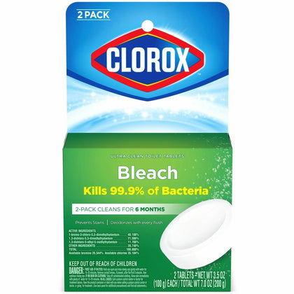 Clorox Ultra Clean Toilet Tablets: Germs Hard Water Limescale Remover - Restroom & Cleaners