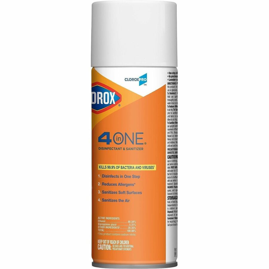 CloroxPro 4 in One Disinfectant & Sanitizer - 14 fl oz (0.4 quart) - Fresh Citrus Scent - 1 Each - Deodorize