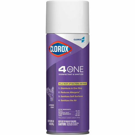 CloroxPro™ 4 in One Disinfectant & Sanitizer - Lavender Scent - 14 fl oz - Cleaning Wipes