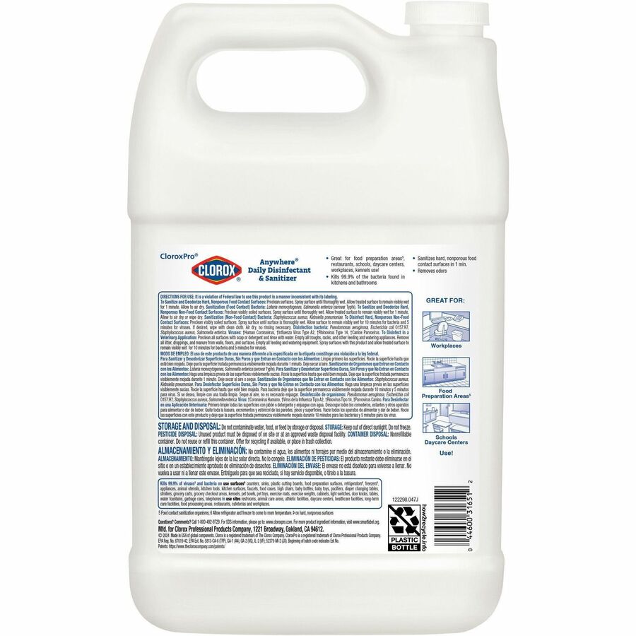 CloroxPro™ Anywhere Daily Disinfectant and Sanitizer Refill - Rear