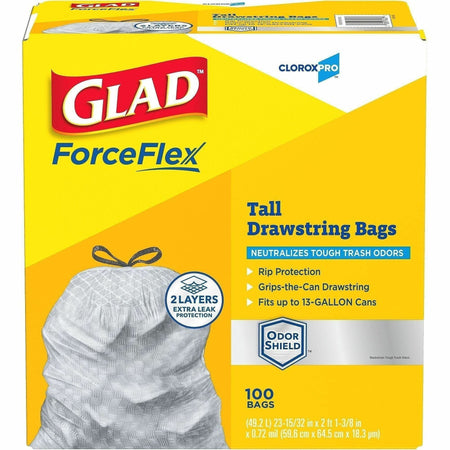 CloroxPro™ Glad&reg; ForceFlex Tall Kitchen Drawstring Trash Bags - 2000