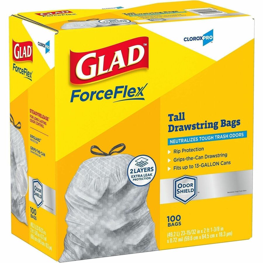CloroxPro™ Glad® ForceFlex Tall Kitchen Drawstring Trash Bags - Alternate-Image8