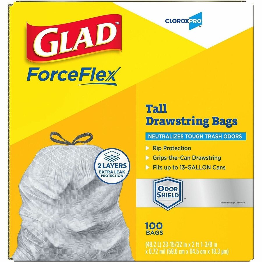CloroxPro™ Glad® ForceFlex Tall Kitchen Drawstring Trash Bags - Alternate-Image2
