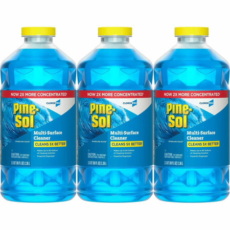 CloroxPro Pine-Sol Multi-Surface Cleaner: Sparkling Wave Scent 80 fl oz - 3/Carton - Disinfectants