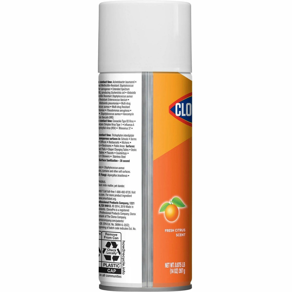 CloroxPro 4 in One Disinfectant & Sanitizer - 14 fl oz (0.4 quart) - Fresh Citrus Scent - 1 Each - Deodorize