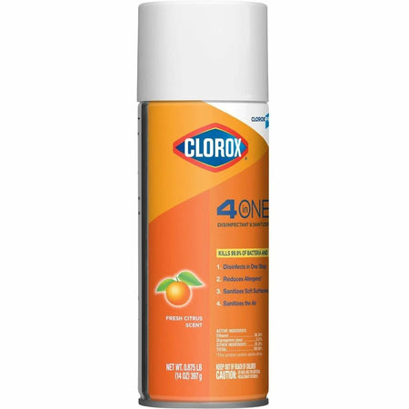 CloroxPro 4 in One Disinfectant & Sanitizer - 14 fl oz (0.4 quart) - Fresh Citrus Scent - 1 Each - Deodorize