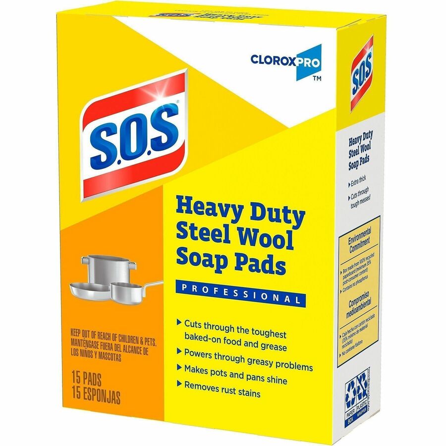 CloroxPro™ S.O.S&reg; Steel Wool Soap Pads - Left