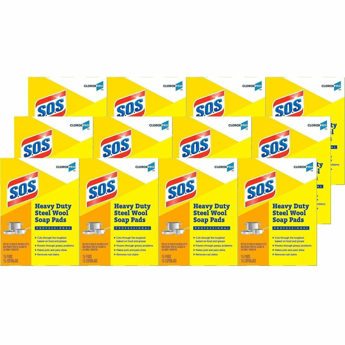CloroxPro™ S.O.S&reg; Steel Wool Soap Pads - 2000