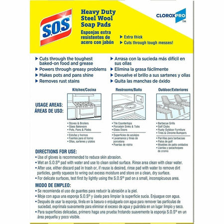 CloroxPro™ S.O.S&reg; Steel Wool Soap Pads - Rear