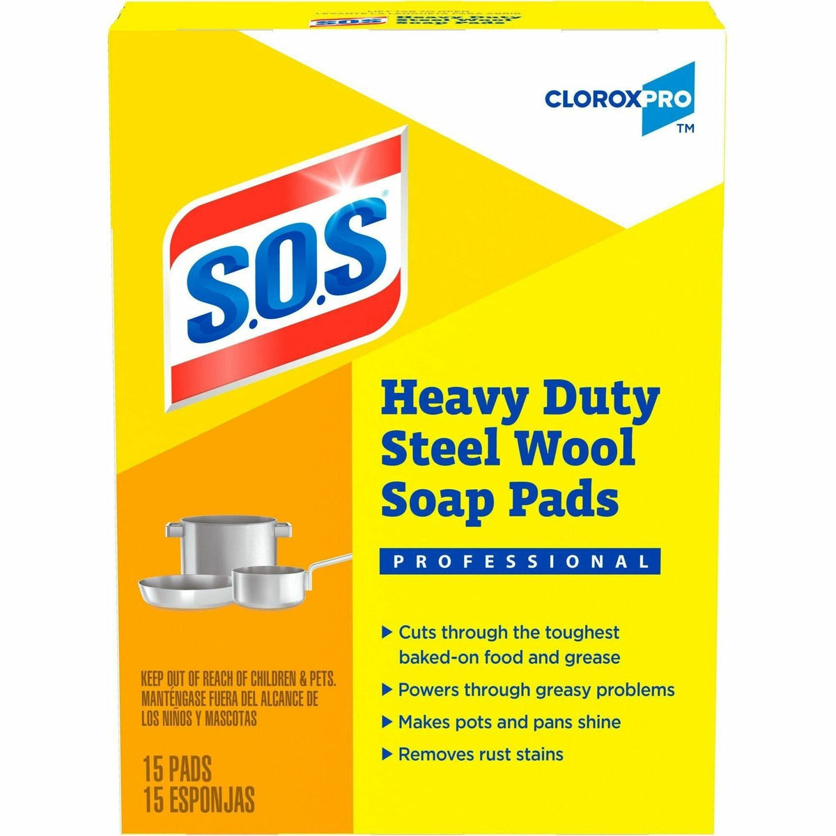 CloroxPro™ S.O.S&reg; Steel Wool Soap Pads - 2000