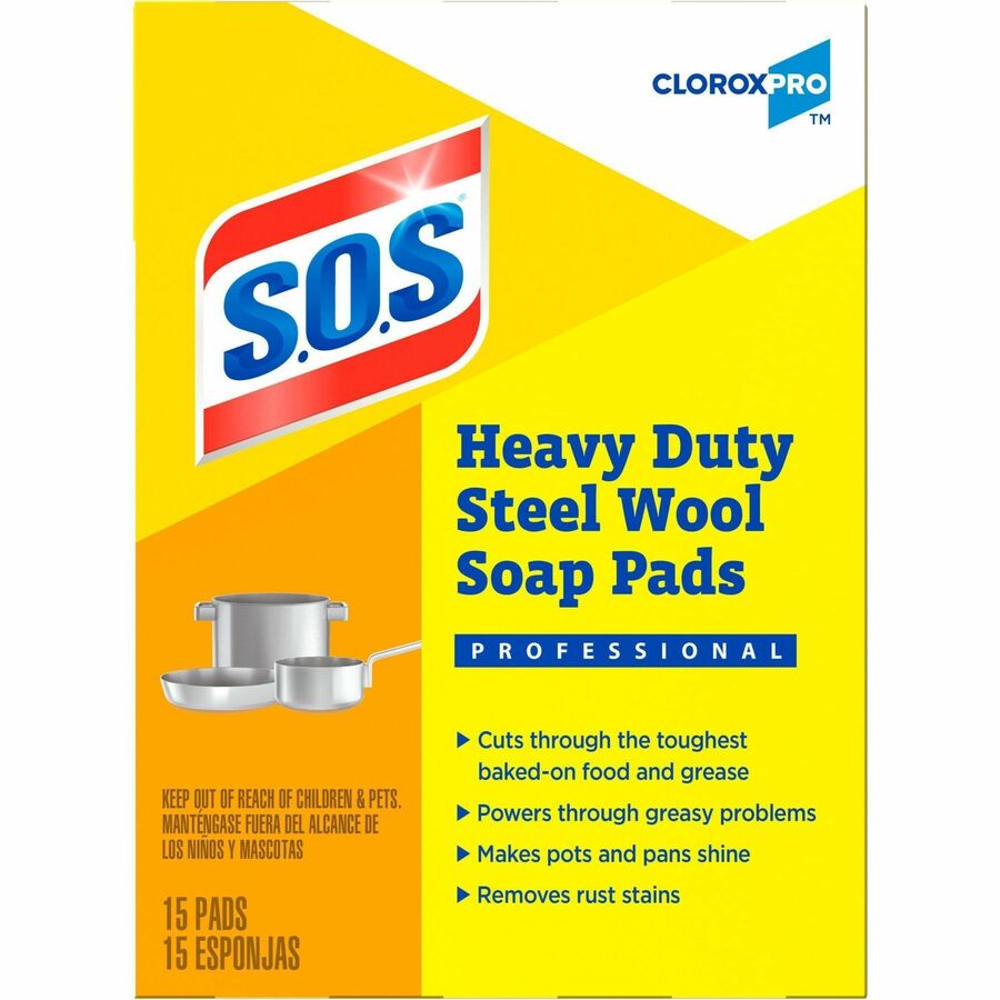 CloroxPro™ S.O.S&reg; Steel Wool Soap Pads - Front