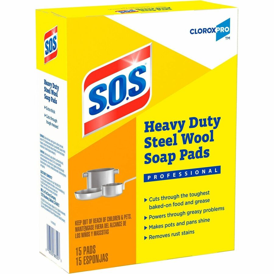 CloroxPro™ S.O.S&reg; Steel Wool Soap Pads - Right