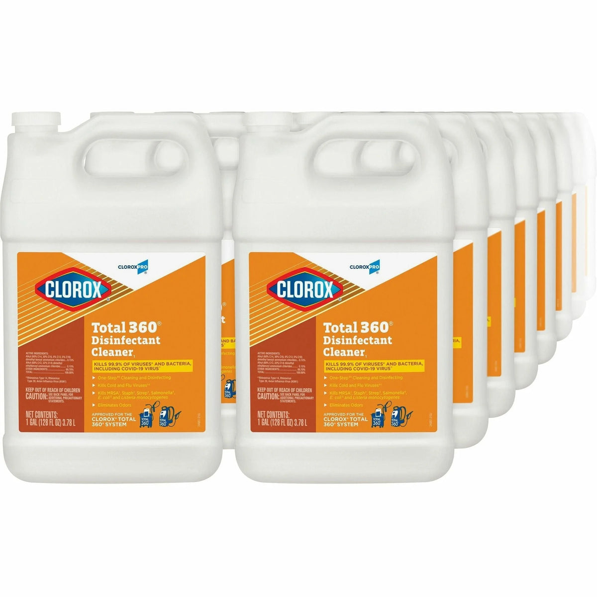 CloroxPro™ Total 360 Disinfectant Cleaner - 128 fl oz - 72 / Bundle - Disinfectants