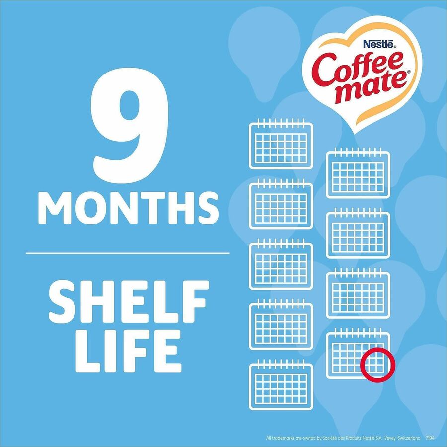 Coffee mate Liquid Creamer Singles - French Vanilla Flavor - 1 Serving - 360 / Carton - Creamers