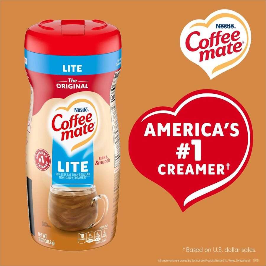 Coffee mate Original Lite Powdered Coffee Creamer Canister - Front