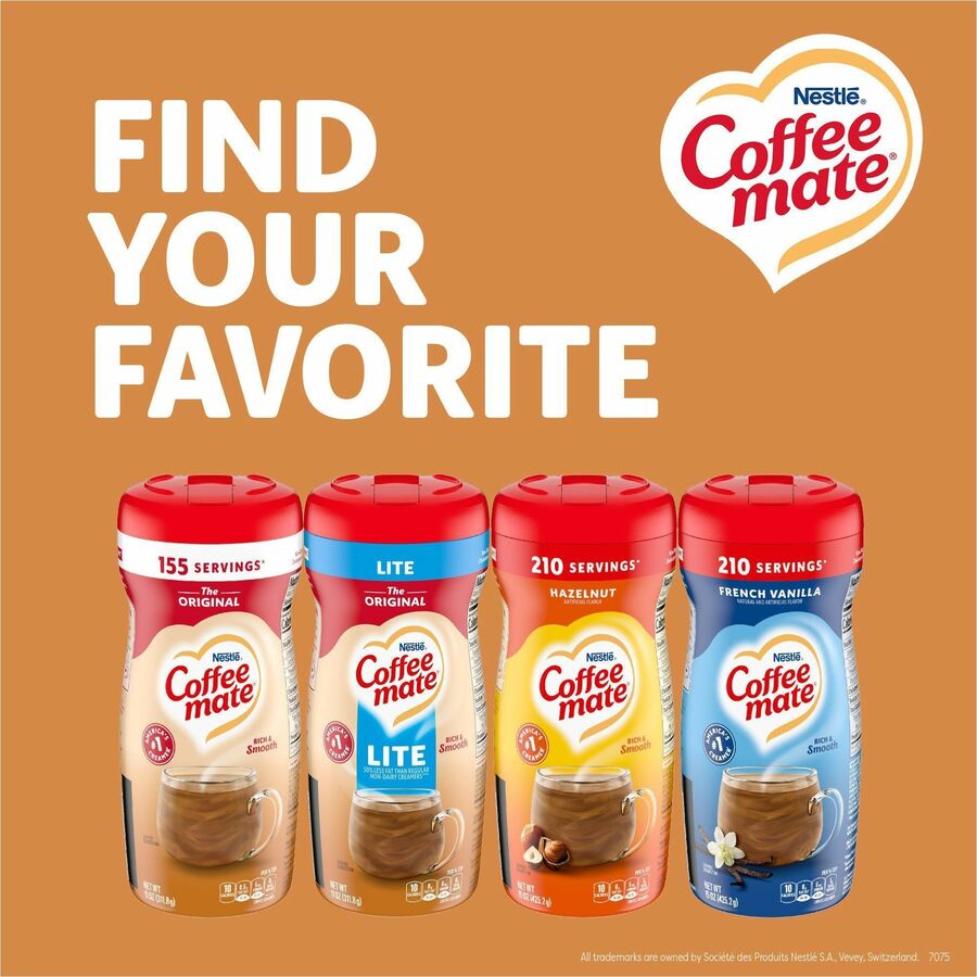 Coffee mate Original Lite Powdered Coffee Creamer Canister - Rear