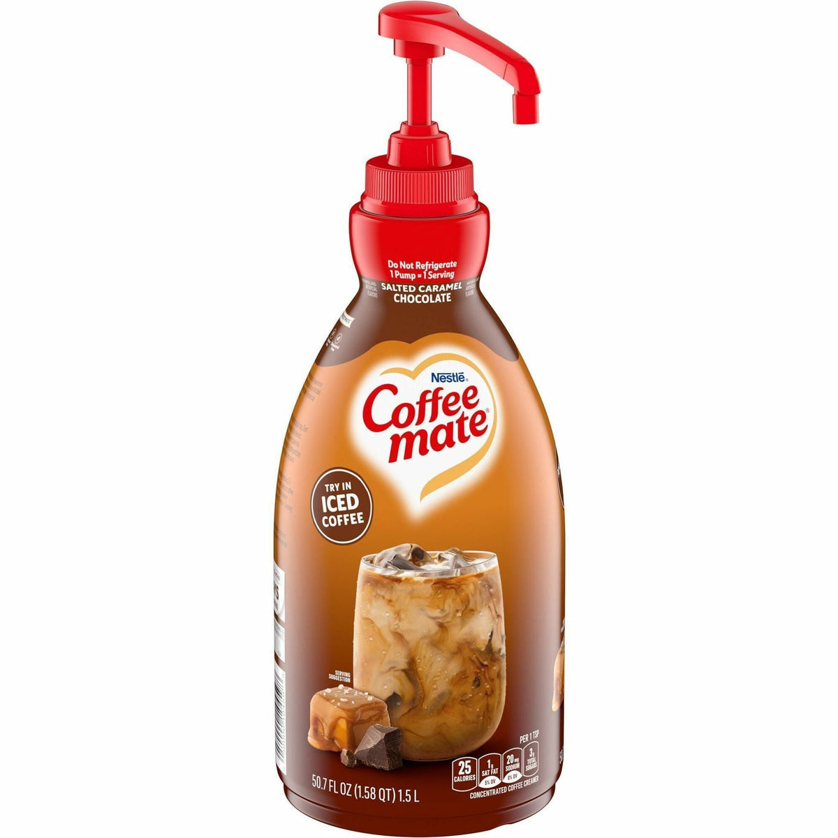 Coffee mate Salted Caramel Chocolate Liquid Concentrate Coffee Creamer - Pump Bottle - 2000