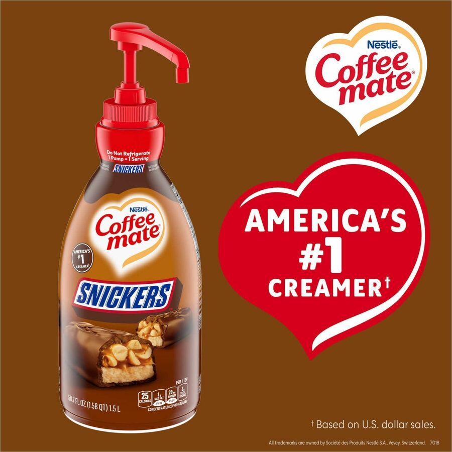 Coffee mate Snickers Liquid Concentrate Coffee Creamer - Pump Bottle - Alternate-Image9