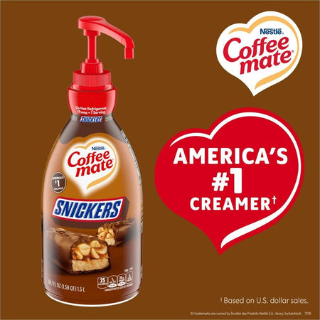 Coffee mate Snickers Liquid Concentrate Coffee Creamer - Pump Bottle - Alternate-Image9