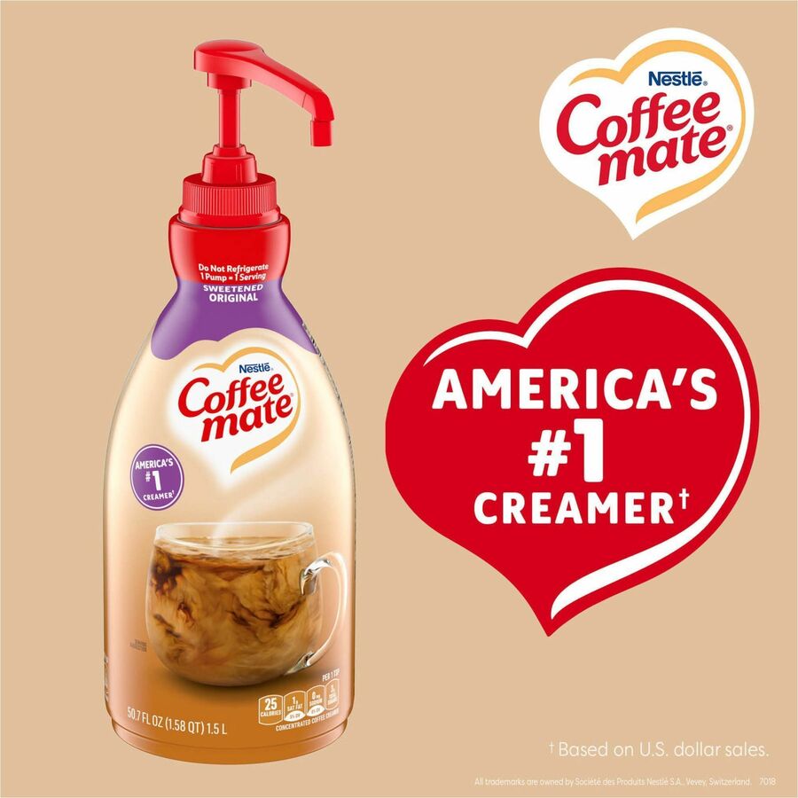 Coffee mate Sweetened Original Liquid Concentrate Coffee Creamer - Pump Bottle - Alternate-Image9