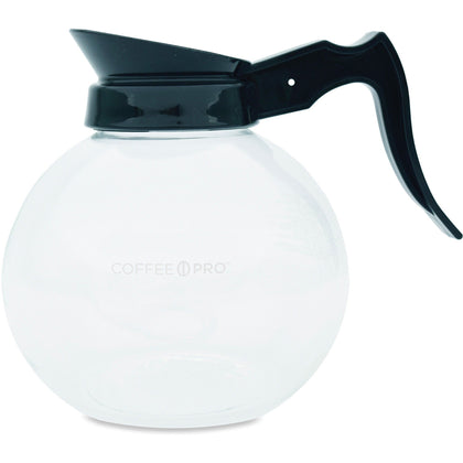 Coffee Pro 12-Cup Glass Decanter - Clear - Durable & Plastic - 1 Each - Pots Servers