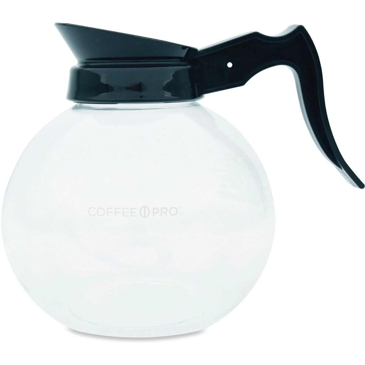 Coffee Pro 12-Cup Glass Decanter - Clear - Durable & Plastic - 1 Each - Pots Servers