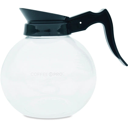 Coffee Pro 12-Cup Glass Decanter - Clear - Durable & Plastic - 1 Each - Pots Servers