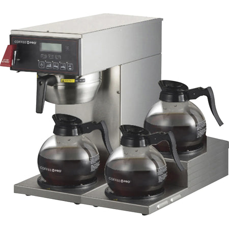 Coffee Pro 3-burner Commercial Brewer Stainless Steel Body (CFPCP3AI) - Makers & Warmers