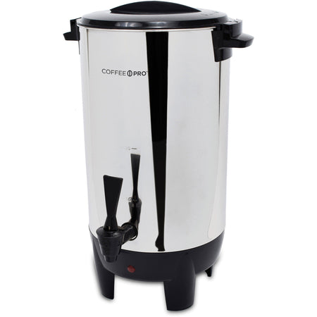 Coffee Pro 30-Cup Percolating Urn/Coffeemaker - 30 Cup(s) - Multi-serve - Stainless Steel - Body - Makers & Warmers