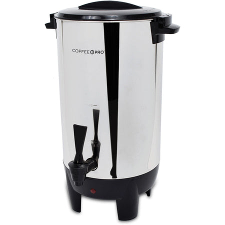 Coffee Pro 30-Cup Percolating Urn: Multi-Serve Stainless Steel Coffeemaker - Makers & Warmers