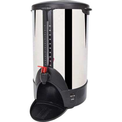 Coffee Pro 50-Cup Stainless Steel Urn: Multi-Serve Coffeemaker - Makers & Warmers