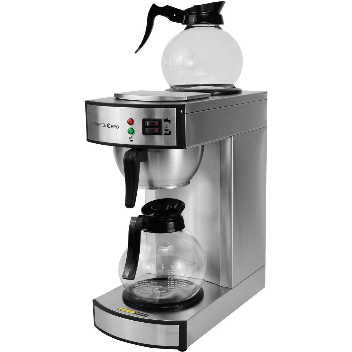 Coffee Pro Twin Warmer Maker - 2.32qt - 12 Cup - Stainless Steel - Makers & Warmers