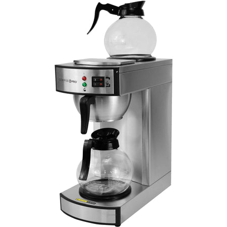 Coffee Pro Twin Warmer Maker - 2.32qt - 12 Cup - Stainless Steel - Makers & Warmers