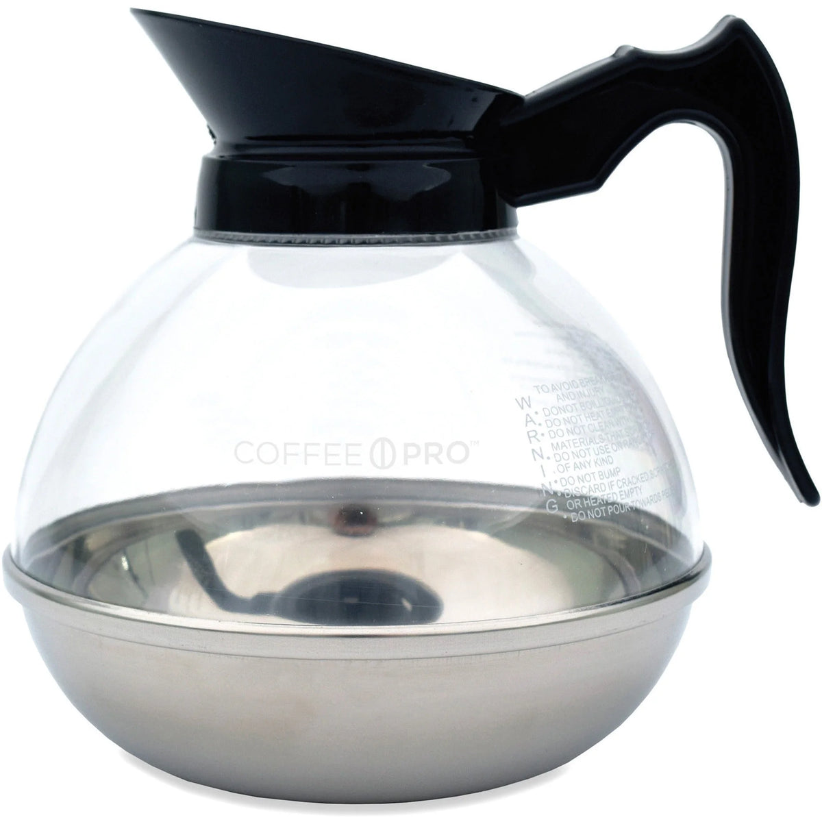 Coffee Pro Unbreakable 12-Cup Decanter: Durable Polycarbonate & Stainless Steel - Pots Servers