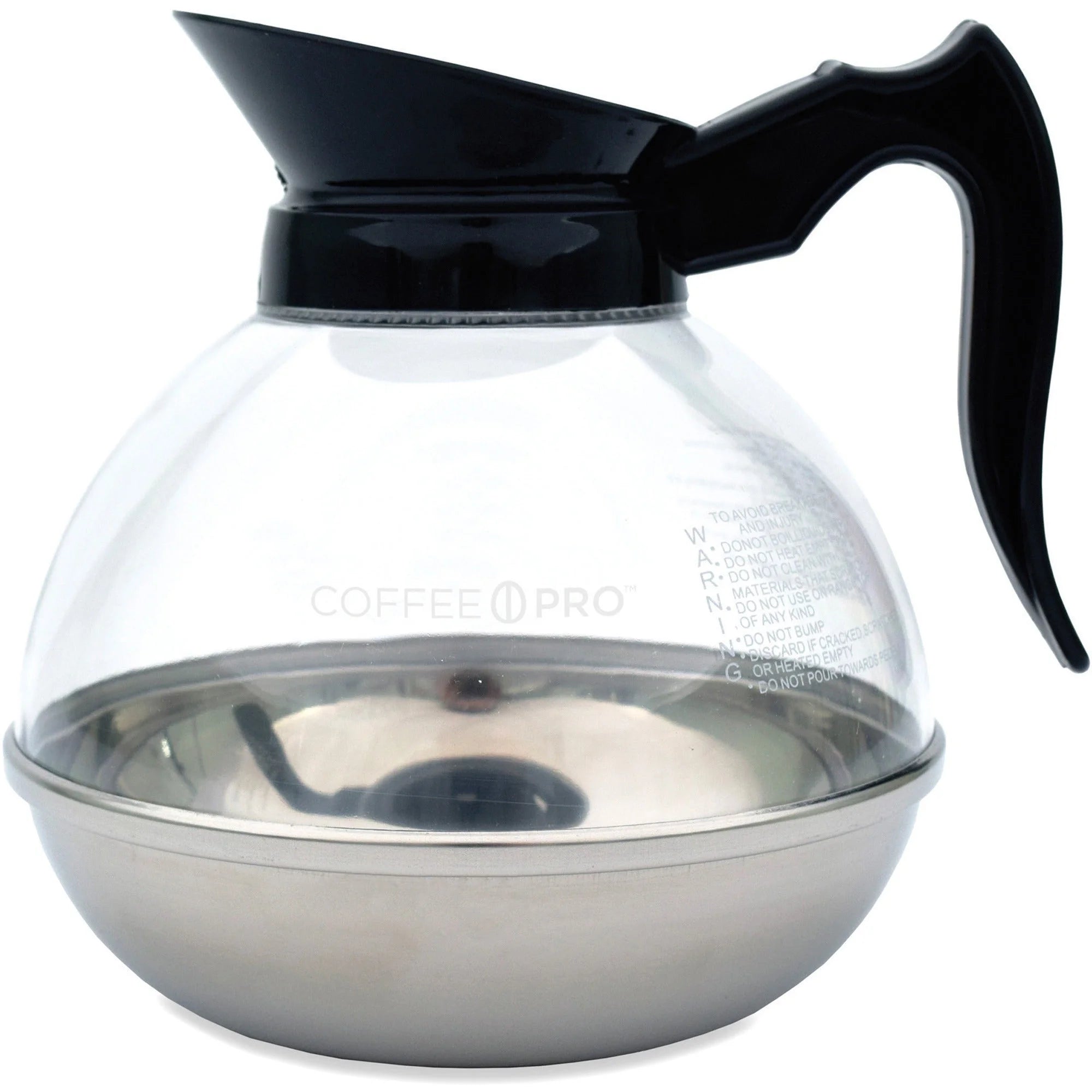 Coffee Pro Unbreakable 12-Cup Decanter: Durable Polycarbonate & Stainless Steel - Pots Servers
